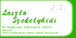 laszlo szekelyhidi business card